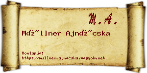 Müllner Ajnácska névjegykártya